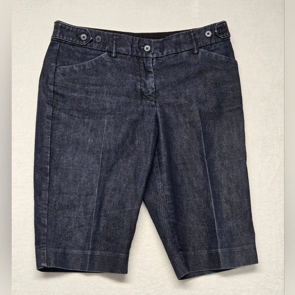 Express Design Studio Editor Denim Jean Bermuda Shorts 4 - Picture 1 of 4